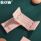 BOW Mini-Tastatur, Bluetooth-Verbindung mit Tablets/Telefonen, iOS, Windows, Android-Systemunterstützung, Taschenformat, gefalteter Stil 