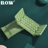 BOW Mini-Tastatur, Bluetooth-Verbindung mit Tablets/Telefonen, iOS, Windows, Android-Systemunterstützung, Taschenformat, gefalteter Stil 