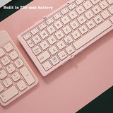 BOW Mini-Tastatur, Bluetooth-Verbindung mit Tablets/Telefonen, iOS, Windows, Android-Systemunterstützung, Taschenformat, gefalteter Stil 