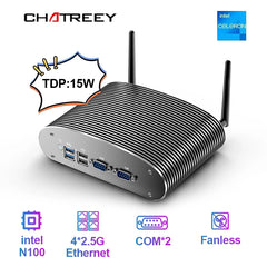 CHATREEY ミニPC N100 Chatreey-Fanless-Industrial-