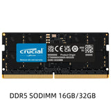 Crucial DDR5 RAM 16GB 32GB Notebook 4800MHz 5200MHz 5600MHz  SODIMM 1.1V for Laptop Memory