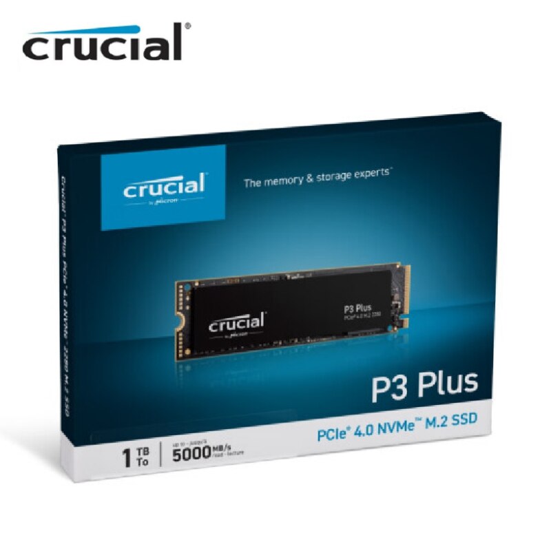 Crucial  NVMe SSD P3 Plus PCIe 4.0 500GB 1T 2TB  M.2 2280 Gaming solid state drive up to 5000MB/s For PC Laptop