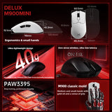 DELUX M900mini PRO Wireless Gaming Mouse 8K PAW3395 Long Battery Life E-sports Lightweight