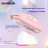 Dareu A950 Wireless Mouse 3-Mode Paw3395 Sensor RGB 88g Lightweight Ergonomics Bluetooth 2.4G Customized