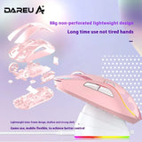 Dareu A950 Wireless Mouse 3-Mode Paw3395 Sensor RGB 88g Lightweight Ergonomics Bluetooth 2.4G Customized