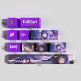 Genshin Impact keycaps Raiden shogun keycaps OEM Profile 10keys PBT dye sub keycaps