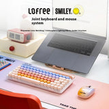 Lofree SMILEY lächelndes Gesicht Co-Branding drahtlose Bluetooth mechanische Tastatur für Mädchen Büro drei Modi Hot-Swap 84 Tasten 