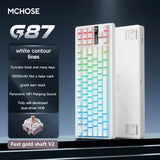 MCHOSE G87 Customized Mechanical Keyboard Gasket Structure Wireless Tri-mode Knob 10000mAh Hot Swap RGB E-sports