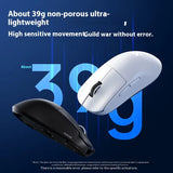 MCHOSE L7 Customized Gaming Mouse 8K Polling Rate With 8K Dongle Lightweight 2.4g BT Three mode Wireless 39g Low Latency