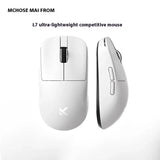 MCHOSE L7 Angepasst Gaming Maus 8K Abfrage Rate Mit 8K Dongle Leichte 2,4g BT Drei modus Wireless 39g Niedrige Latenz 