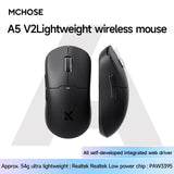 Mchose A5 V2 Ultra Wireless Mouse Paw3395 Lightweight 2.4G Three Mode