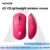 Mchose A5 V2 Ultra Wireless Mouse Paw3395 Lightweight 2.4G Three Mode