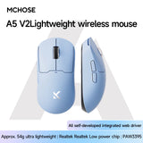 Mchose A5 V2 Ultra Wireless Mouse Paw3395 Lightweight 2.4G Three Mode