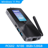 MeLE Lüfterloser Mini-PC-Stick N100 Windows 11 Pro N4000 8 GB 256 GB, Mikrocomputer-Stick HDMI 4K Gigabit Ethernet, Wi-Fi5 PCG02 