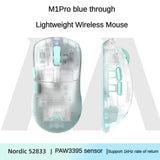 Monka M1Pro MAX Wireless Mouse Tri-mode Bluetooth Mouse PAW3395 Sensor Nordic 52833 Chip Gaming Mouse