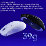 NINJUTSO Sora V2 Gming Mouse PAW3395 8K Polling Rate Dual Mode Wireless FPS Gamer Ergonomic 39g Lightweight Custom Driver CS VAL