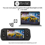 Powkiddy X28 Android 11 Unisoc Tiger T618 5.5 Inch Touch IPS Screen Handheld Retro Game Console