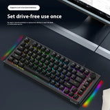 Redragon RS82-RT Magnetic Axis Keyboard Wired 82Keys Hot Swap PBT Adjustable RGB RT Gasket Custom PC Esports