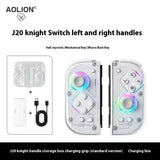Aolion J20 Wireless Knight Left And Right Gamepad RGB Motion Sensing Hall Joystick For Nintend Switch Contorller Accessories