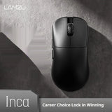 LAMZU INCA Gaming-Maus, kabellos, 8k-Abfragerate, Pixart 3950-Sensor, Dual-Modus, leicht 