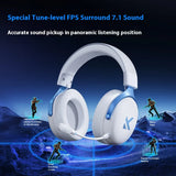 MCHOSE V9 Gaming Headphone V9Pro 2.4g Wireless Low Latency e-Sport Special 7.1 Channel 2000mAh Long Life Battery ENC Mic 275g