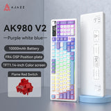 AJAZZ AK980 V2 Wired Mechanical Keyboard Three-mode Hot-swappable