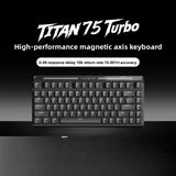 MADLIONS TITAN75 Turbo Magnetic Switch Gaming Keyboard Hot Swappable PBT Keycaps 8K