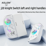 Aolion J20 Wireless Knight Left And Right Gamepad RGB Motion Sensing Hall Joystick For Nintend Switch Contorller Accessories