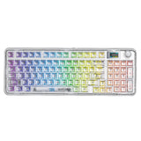 AULA F-NB98 Mechanical Keyboard Transparent 3 Mode Hot Swappable RGB Backlit  Multi-function Knob