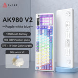 AJAZZ AK980 V2 Wired Mechanical Keyboard Three-mode Hot-swappable