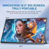 UPERFECT 18.5'' Portable Touchscreen 120hz Monitor 1080P HDMI Type-C HDR FreeSync Gaming Display for Laptop Phone Computer Xbox