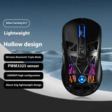 Yindiao G17 Mouse Bluetooth Wireless 3mode Paw3325 Light Weight 10000dpi