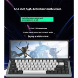 ‌68-Key Portable Mechanical Keyboard with 12.3" HD Touchscreen Secondary Display