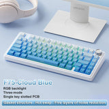 AULA F75 Mechanical Keyboard Wireless Bluetooth 2.4G Wired Tri-Mode Multifunctional Knob Hot Swap RGB