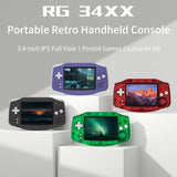 ANBERNIC RG 34XX Handheld Game Console 3.4” IPS 720*480 Screen Linux 64-bit 3500mAH Bluetooth