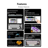 ‌68-Key Portable Mechanical Keyboard with 12.3" HD Touchscreen Secondary Display