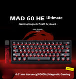 MADLIONS Mad60/68 HE Mechanische Tastatur Magnetschalter Verkabelt Hot Swap 8K Polling Rate Angepasst 