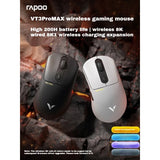 Rapoo Vt3/Vt1 Pro Max 2.4G Wireless Mouse Paw3950u Lightweight Dual Mode Esports Gaming Office 30000dpi