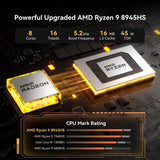 GEEKOM A8 AMD Ryzen 9 8945HS AI Mini PC 32GB DDR5 5600MHz RAM&2TB PCIe 4.0 SSD