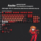 Asuka Themed Keycap 122 Keys Oem Height Pbt Material