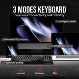 MechLands Vibe99 1800 Layout Gasket-mounted Wired/Bluetooth/2.4GHz Wireless Mechanical Keyboard with 1.06-Inch TFT Screen