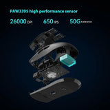 EDIFIER HECATE G5M Pro Wireless Gaming Mouse 8k  Bluetooth Tri Mode PAW3395 Ergonomics Low latency