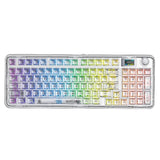 AULA F-NB98 Mechanical Keyboard Transparent 3 Mode Hot Swappable RGB Backlit  Multi-function Knob