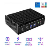 GTBOX  IT12-F Fanless Mini PC  Intel  Core 12 Gen i5 1235U i7 1255U Dual LAN 4K Output Supoort Windows 11 Industrial Computer