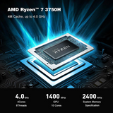 Beelink SER 3 MINI PC AMD Ryzen 7 3750H Windows 10 Pro DDR4 16GB RAM 512GB SSD WIFI