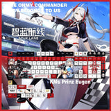 108Keys/Set Azur Lane KMS Prinz Eugen PBT Keycaps Anime Games Beauty Girl Key caps Cherry Height for DIY Mechanical Keyboards