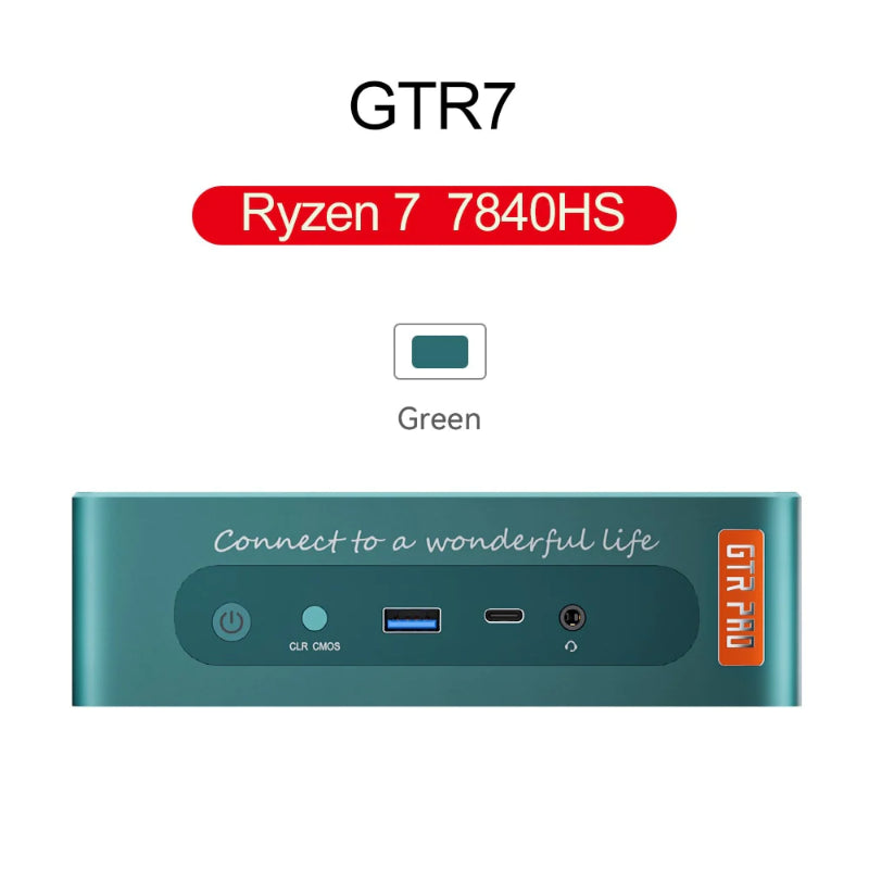Beelink GTR6 AMD Ryzen R9 6900HX Processor（8-core, 16-thread processor） @4.9GHz Radeon™ 680M Graphics (12 cores) Windows11 Pro Gaming PC