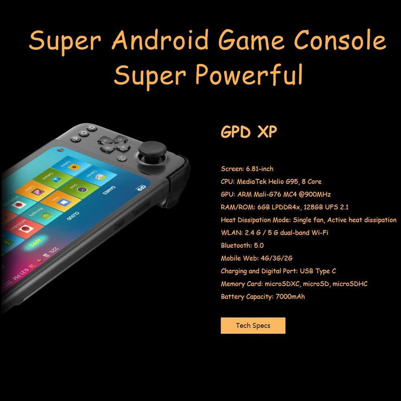 2021 GPD XP Pocket Game Console 8-Core Processors 6.81inch Dual