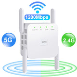 WiFi Repeater Wifi Amplifier Signal Wifi Extender Network Wi fi Booster 1200Mbps 5 Ghz Long Range