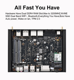 Mini PC Fanless Design Intel  Core i5 i7 Dual Lan 4K Output Gaming Industrial Computer